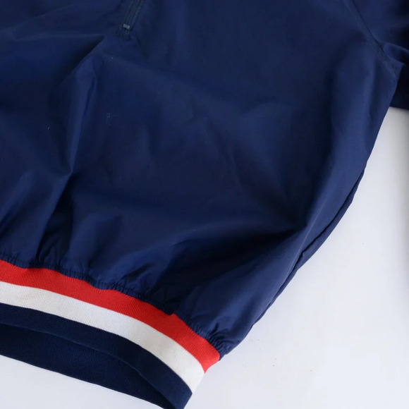 Vintage Ward & Patch Sport Navy Red  Half Zip Windbreaker Pullover Jacket XL - Picture 5 of 9